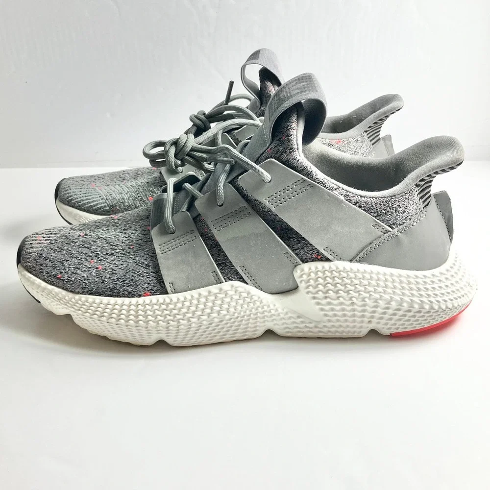 Adidas Prophere Shoes Men's Size 10 Running Sneakers Gray White Solar Red CQ3023